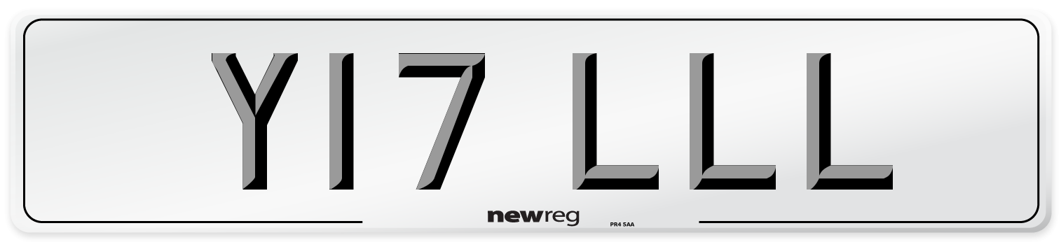 Y17 LLL Number Plate from New Reg